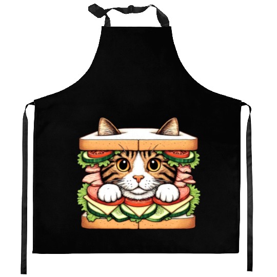 Sandwich Kitty Kitchen Aprons