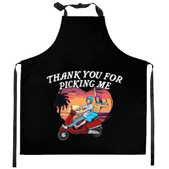 Thank You for Picking Me Funny Valentines Day Humo Kitchen Aprons