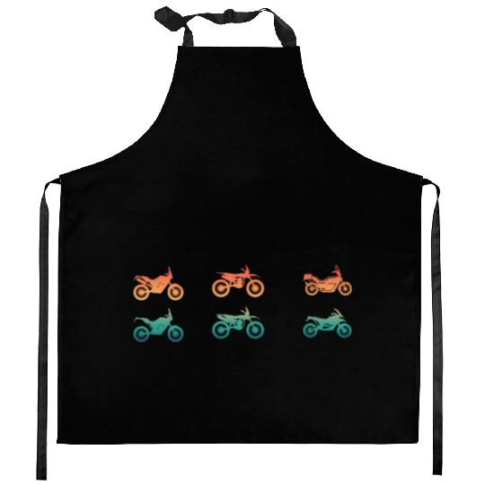 Various Enduro Motocross Motorcycle Types Kitchen Aprons