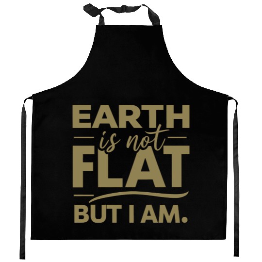 Flat Earth Satire Ironic Jokes Kitchen Aprons