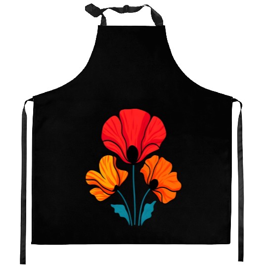Poppy Bloom Kitchen Aprons