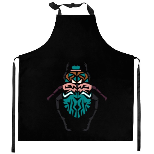 Unique Beetle Insect Vector Colorful Shape Kitchen Aprons