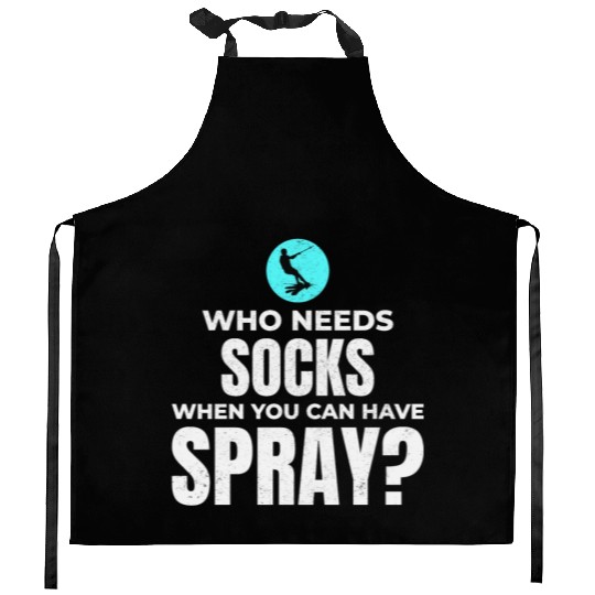 Barefoot Water Skiing Extreme Sports Barefooting Kitchen Aprons