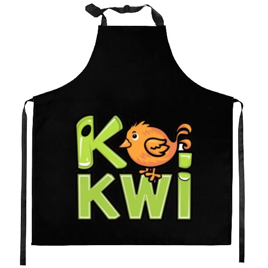 Kiwi Bird Cartoon Kitchen Aprons