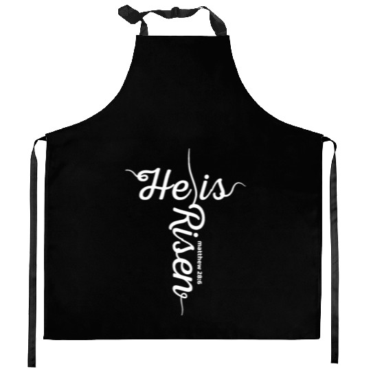 He Is Risen Matthew 28:6 Christian Easter Jesus Kitchen Aprons