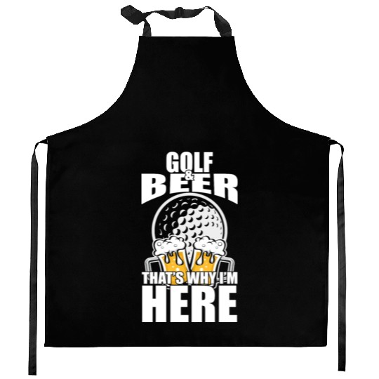 Funny Golf Beer Kitchen Aprons Funny Picture