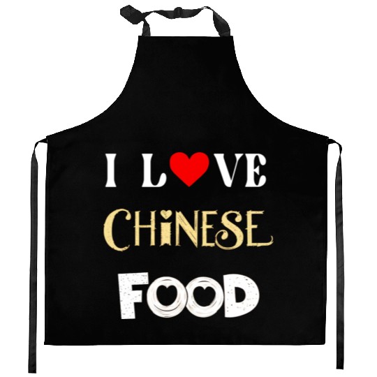 I Love Chinese Food Kitchen Aprons