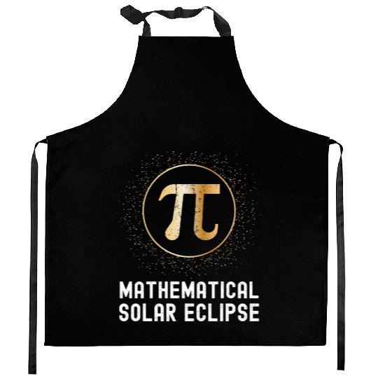 Solar Eclipse Teacher 2024 for Math Teachers Kitchen Aprons