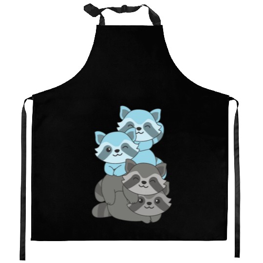 Car Flag Pride Lgbtq Cute Raccoon Kitchen Aprons