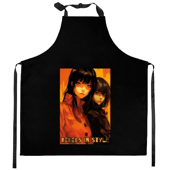 Rebels in Style: Anime Girls Kitchen Aprons