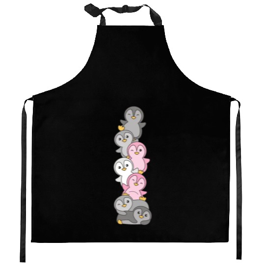 Demigirl Flag Pride Lgbtq Cute Penguin Kitchen Aprons