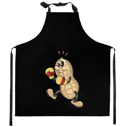 peanuts boxing fighter Kitchen Aprons