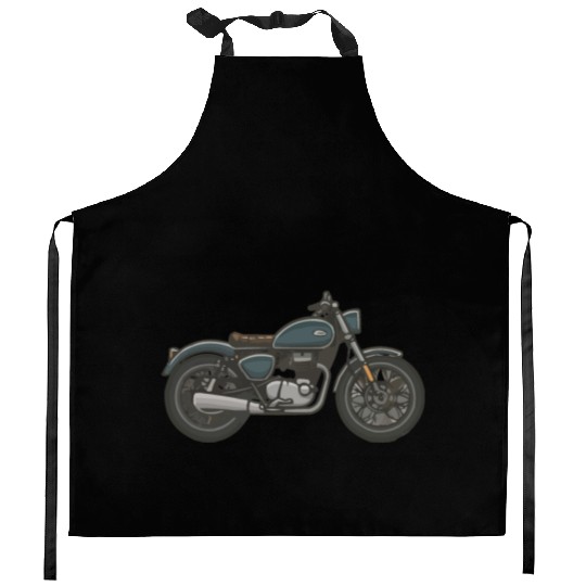 A classic motorcycle Kitchen Aprons