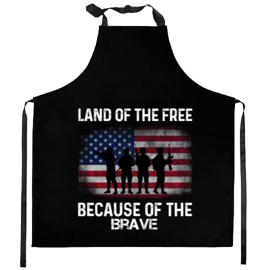 Land of the free because of the brave Kitchen Aprons