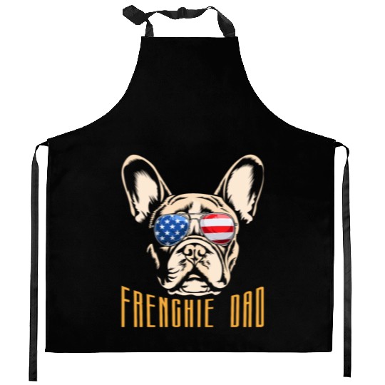 French Bulldog USA FRENCHIE DAD American Kitchen Aprons