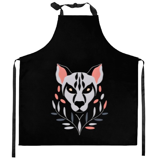 Hyena Symmetrical Design Kitchen Aprons