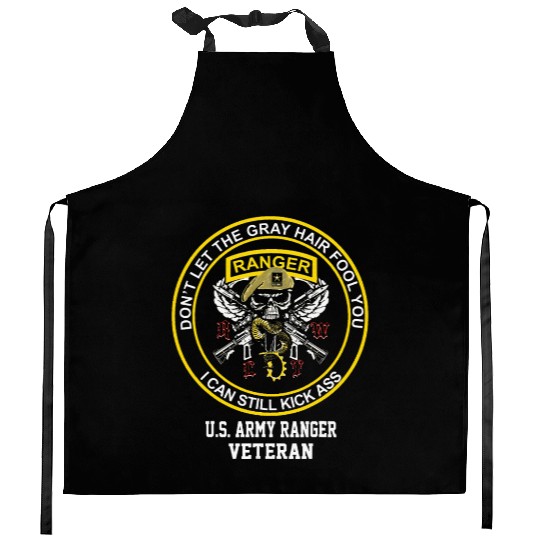Retired US Army Ranger Veteran USA Military Vet Kitchen Aprons