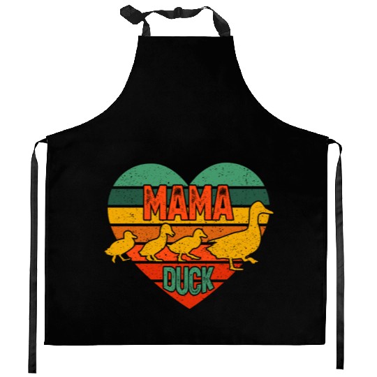 Mama Duck 3 Ducklings Duck Mom Mother's Day Kitchen Aprons