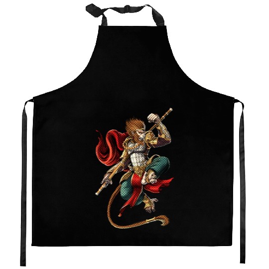 Sun Wukong Chinese Monkey King Kitchen Aprons