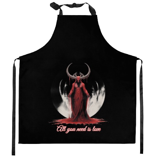 All You Need Is Love - Baphomet Kitchen Aprons