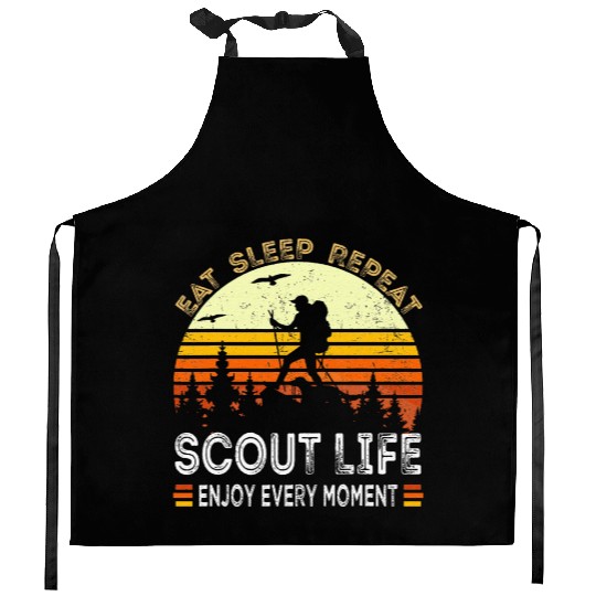Eat Sleep Scout Repeat Camping Kitchen Aprons