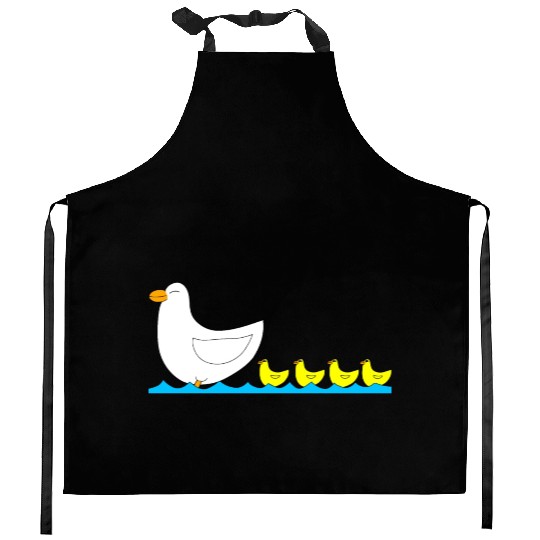 Duck with ducklings Kitchen Aprons