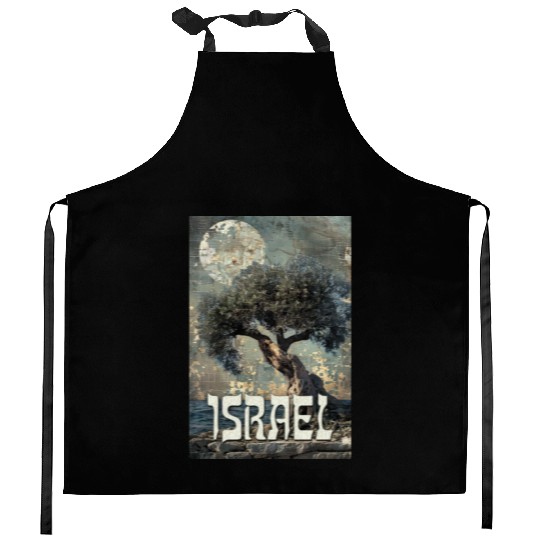 Israeli Scene with Olive Tree and the Kitchen Aprons