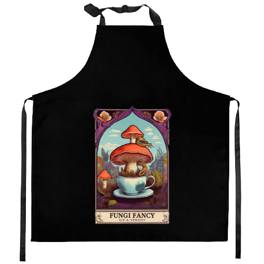 Fungi Fancy Tarot Kitchen Aprons