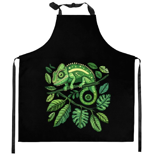 Chameleonaire A Rich Lizard for Lizard Pet Lover Kitchen Aprons
