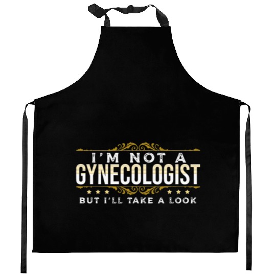 inappropriate Dark Humor People Gynecologist Kitchen Aprons