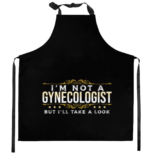 inappropriate Dark Humor People Gynecologist Kitchen Aprons