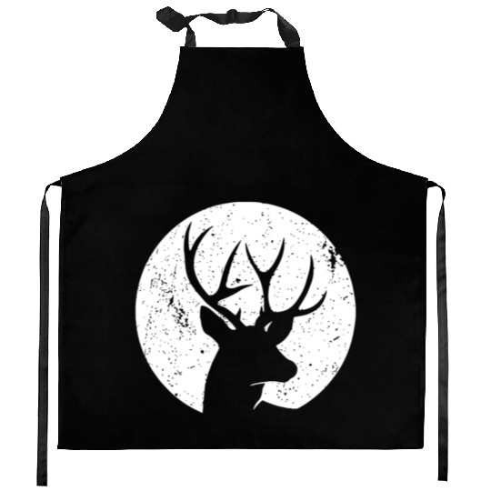 Stag deer face creative minimal design Kitchen Aprons