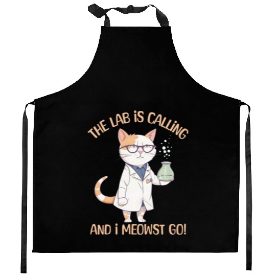 Lab Calling Science Lab Cat Laboratory Chemistry Kitchen Aprons