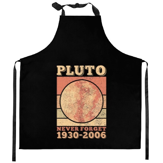 Pluto Never Forget Space Science Astronomy Kitchen Aprons