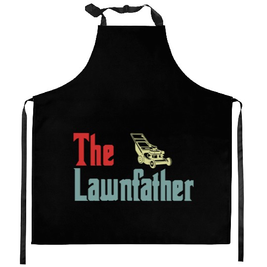 Lawn Mowing Lawnfather Father's Day Funny Kitchen Aprons