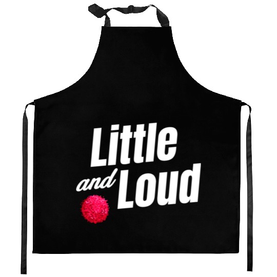 Little And Loud Funny Cheer Flyer Football Kitchen Aprons