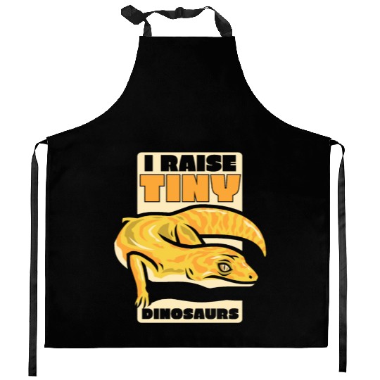 I Raise Tiny Dinosaurs Gekkota Crested Lizard Kitchen Aprons