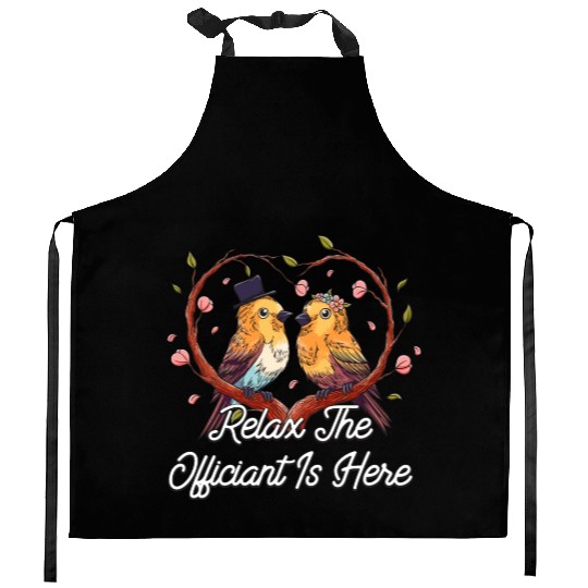 Relax The Officiant Is Here Priest Wedding Ordaine Kitchen Aprons