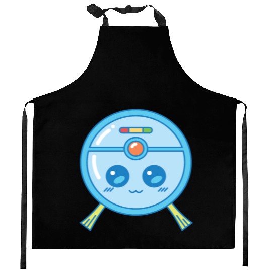 Cute Robot Vacuum Cleaner Kawaii Kitchen Aprons