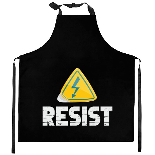 Resist Electrical Engineer Physicist Electrician Kitchen Aprons