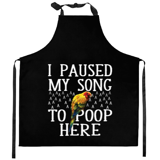 Funnye tropical parrot poop Kitchen Aprons