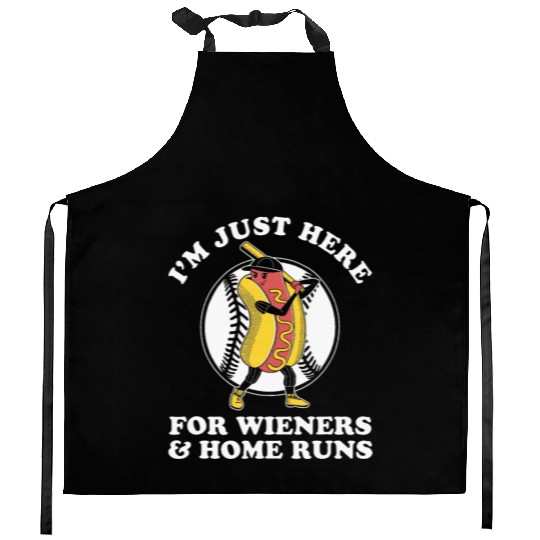 Baseball Design for Women Men Wieners Home Runs Kitchen Aprons