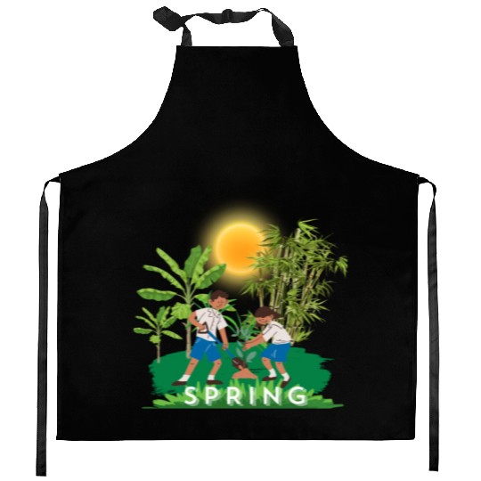 Black spring Lifestyle and Hobbies Kitchen Aprons