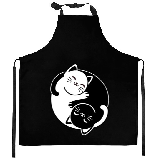 Yin and Yang Cats Kitchen Aprons