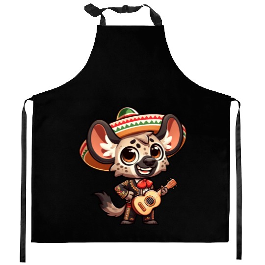 Cinco de Mayo Hyena Giraffe Mariachi Kitchen Aprons