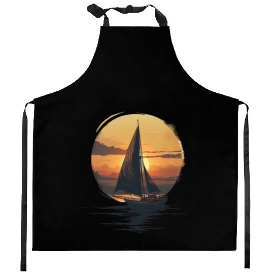 Sailing Into The Sunset Serenity Kitchen Aprons
