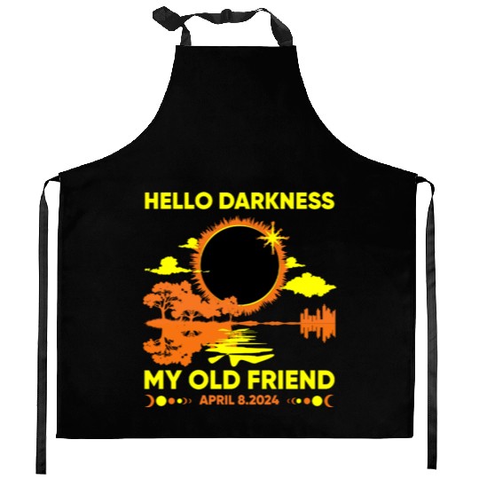 Hello Darkness My Old Friend - April 8th 2024 Kitchen Aprons