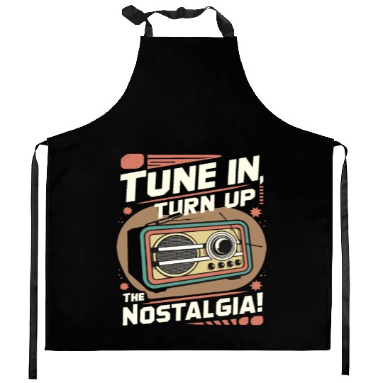 Tune In, Turn Up the Nostalgia with Vintage Radio Kitchen Aprons