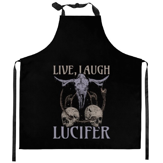 Live Love Lucifer Goth Festival Death Metal Kitchen Aprons
