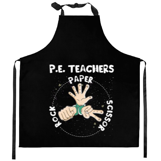 Physical Education PE Teacher Rock Paper Scissor Kitchen Aprons